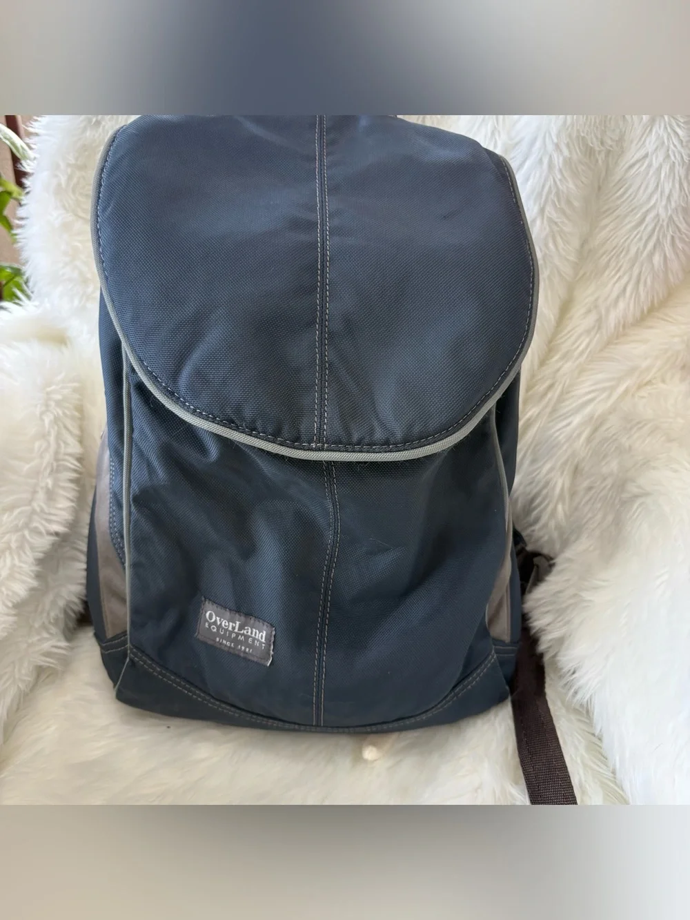 OverLand Equipment Backpack Blue Gray Compact Daypack Travel Hiking Organizer